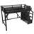 Twin XL Loft Bed With Storage Stairs, Shelves And Built-In Wardrobe, Metal Loft Bed Frame With USB Ports And LED Lights, Noise-Reduced Design, Black-636034342-636034343