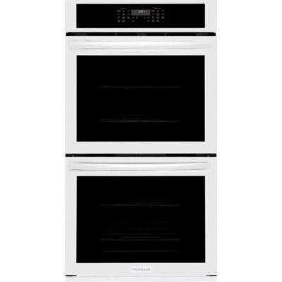 Frigidaire 27 in. Double Electric Wall Oven with Convection 30-min Steam-Cleaning in White