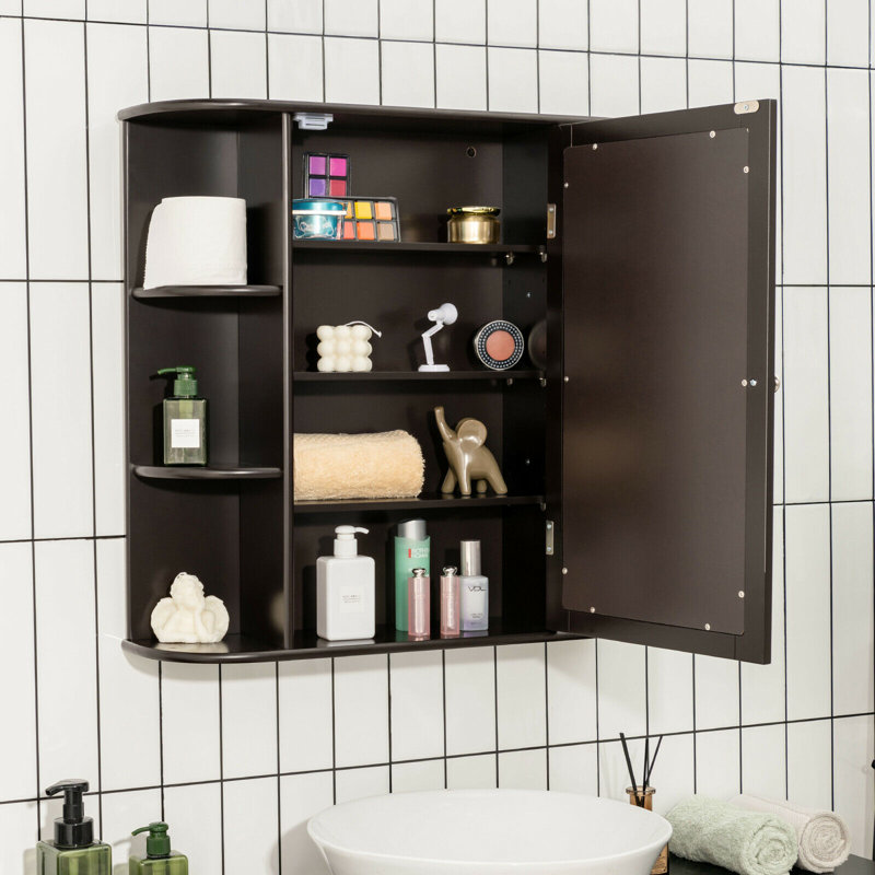 Feguens Wall Bathroom Cabinet, Black