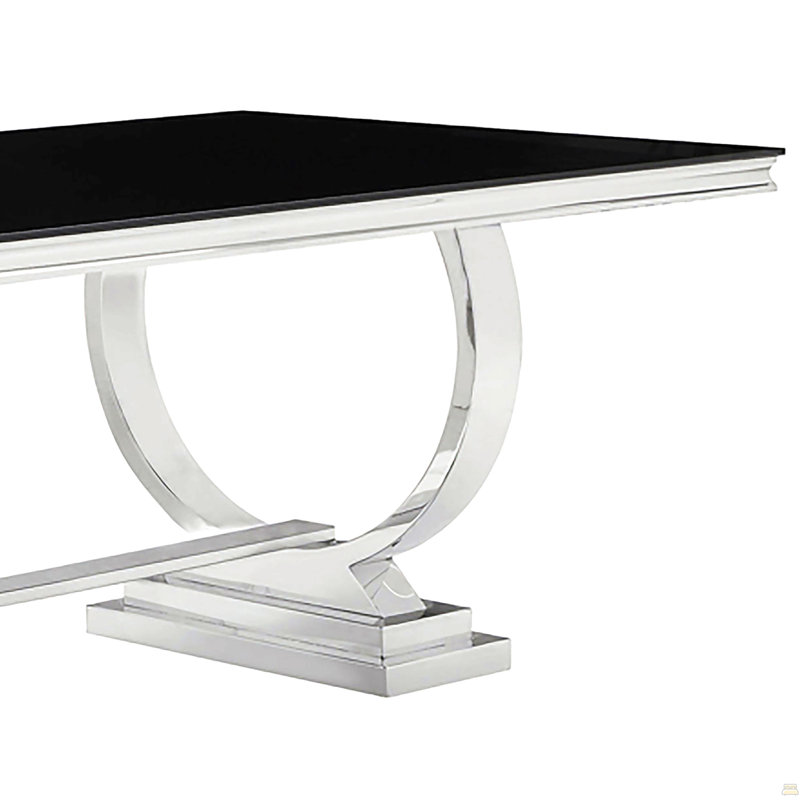 Table de salle à manger Mercy, Noir