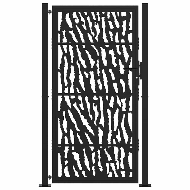 Trace en acier 39,4 x 68,9 po vidaXL Garden Gate, Noir