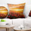 Magnifique champ de dépilaments abstraits au coussin coucher de soleil-30628724-30628727