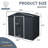 8Ft X 4Ft Outdoor Metal Storage Shed With Sliding Door And Foundation For Backyard, Patio, Lawn-118182361