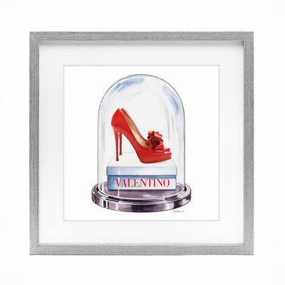 «Red Heels in Bell Bell», reproduction sous verre encadrée, design par Amanda Greenwood