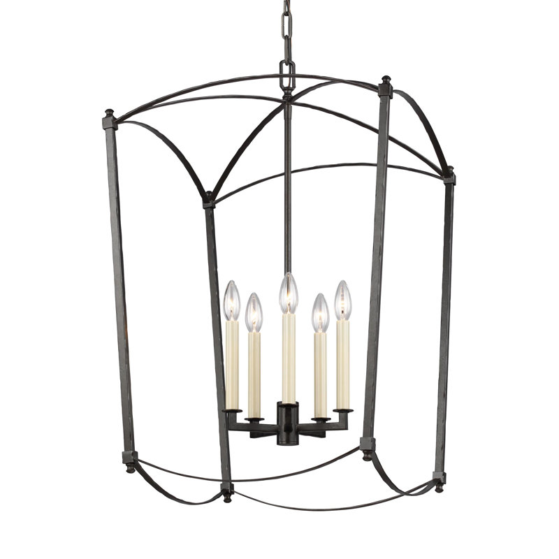 Thayer 5-Light Lantern Chandelier, Smith Steel
