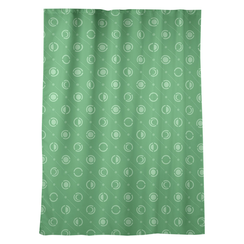 Panneau de rideau simple obscurcissant et isolant avec passe-tringle classique Moon phases, Vert