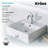 Elavo Ceramic Square Vessel Bathroom Sink with Faucet and Overflow-35678491
