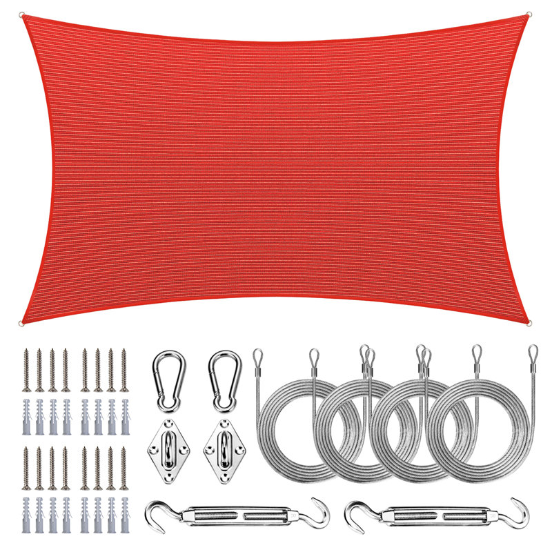 Voile d'ombrage Amgo, Rouge, 14 pi x 20 pi