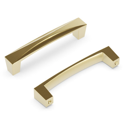 Crest Collection Handle Pull - 3-3/4" Center to Center Cabinet Pull Champagne Bronze - Mid-century Modern Hardware for Drawers & Cabinets