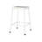 Counter Stool Metal White Powder Coating, Set Of 2