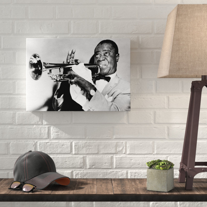 Louis Armstrong Photographic - Wrapped Canvas, 50cm H x 76cm W