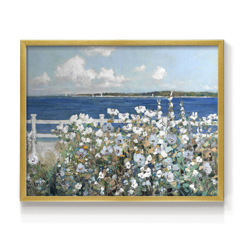 Bayside Garden - Reproduction encadrée - Restickable, H 16 po x l 20 po