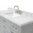 55'' Single Bathroom Vanity with Carrara Marble Top-85364309