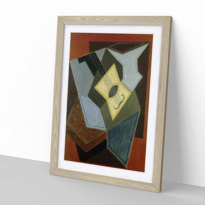 Guitar Vol.1 by Juan Gris - Picture Frame Painting, Oak Framed, 36cm H x 27cm W x 2cm D