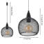 Lampe suspendue noire à piles