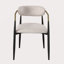 Ensemble de 2 chaises d'appoint Jaramillo en lin beige et finition noire