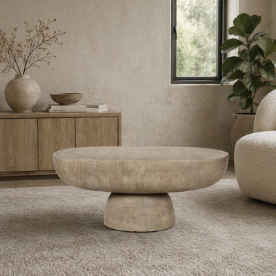 Table basse moderne moderne ovale organique