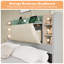 Structure de lit tapissier 47,2 po avec 4 tiroirs de rangement, gris clair-537421190-537421189