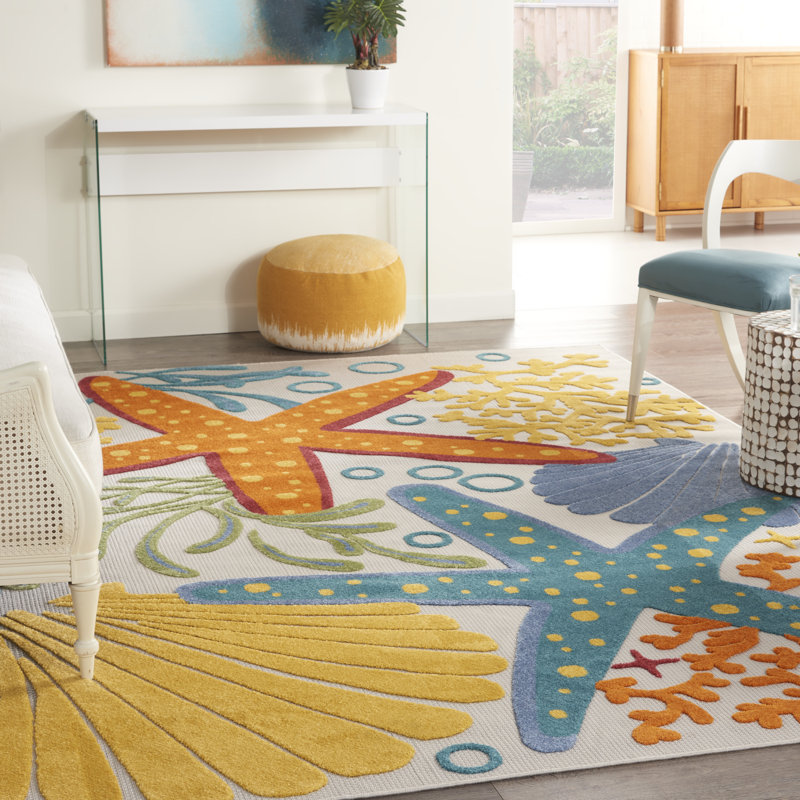 Tapis transitionnel multicolore Newton, Rectangle 7 pi x 10 pi