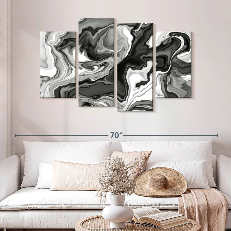 Marbre noir et blanc Avery
