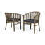 Chaises de salle à manger d'extérieur en bois avec coussins, ensemble de 2-1549599288