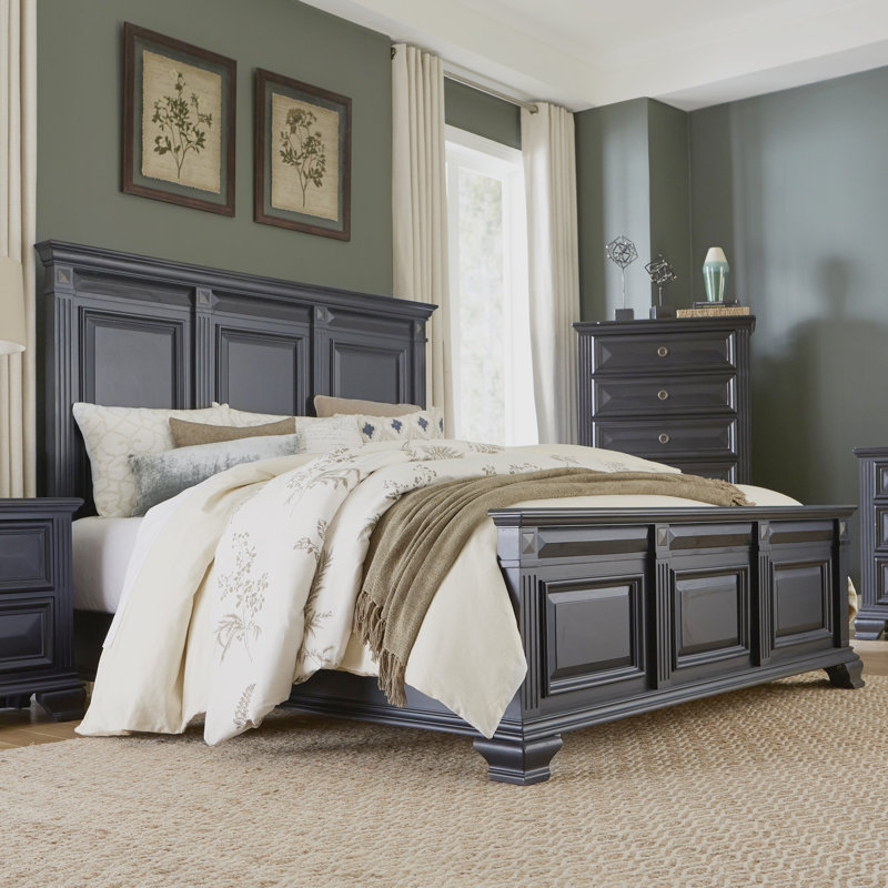Ensemble de chambre à coucher à panneaux 3 pièces Masset