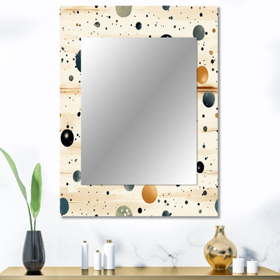 Rustic Splendour Polka Dots Pattern - Polka Dots Mirror Wall Decor