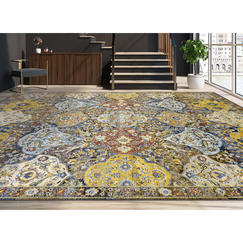 Wool Abstract Area Rug, Rectangle 8' x 10'