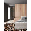 Tapis noir en cuir de vache fabriqué à la main Lares