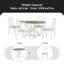 Ensemble 5 pièces de table de salle à manger rétro et extensible avec 4 chaises rembourrées-1192835095-1192835094-1192835096