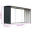 Support de rangement pour bûches avec toit en acier galvanisé 129,9 po-118913725
