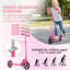 Trottinette pour enfants avec plateforme antidérapante, guidon réglable et roues lumineuses à DEL-126597809