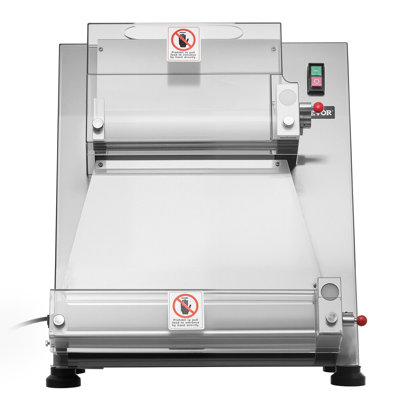 Laminoir à pizza, machine à pizza semi-automatique en acier inoxydable de 3 à 16 pouces, machine à pâtes électrique commerciale de 390 W, 260 pièces par heure, épaisseur réglable, avec couvercle pour presse à pâte