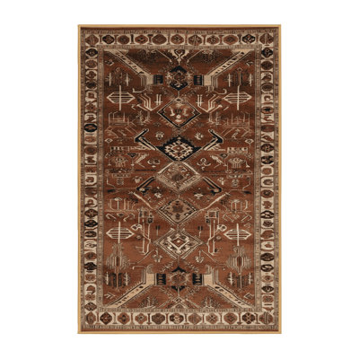 Machine Washable Persian Brown Area Rug