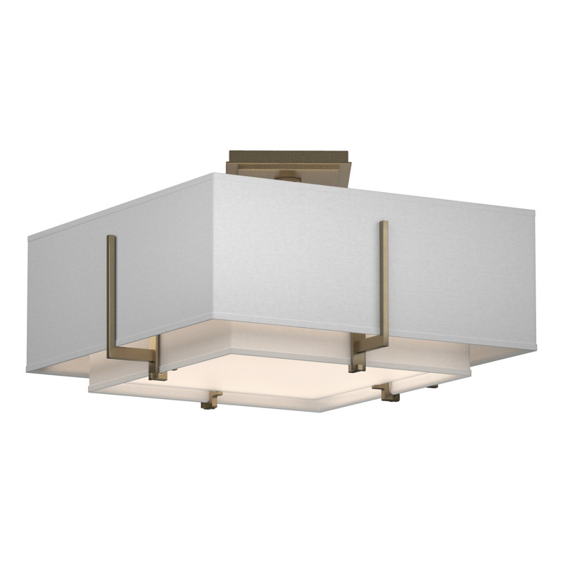 Exos 2 - Light Semi Flush Mount, Flax, Soft Gold