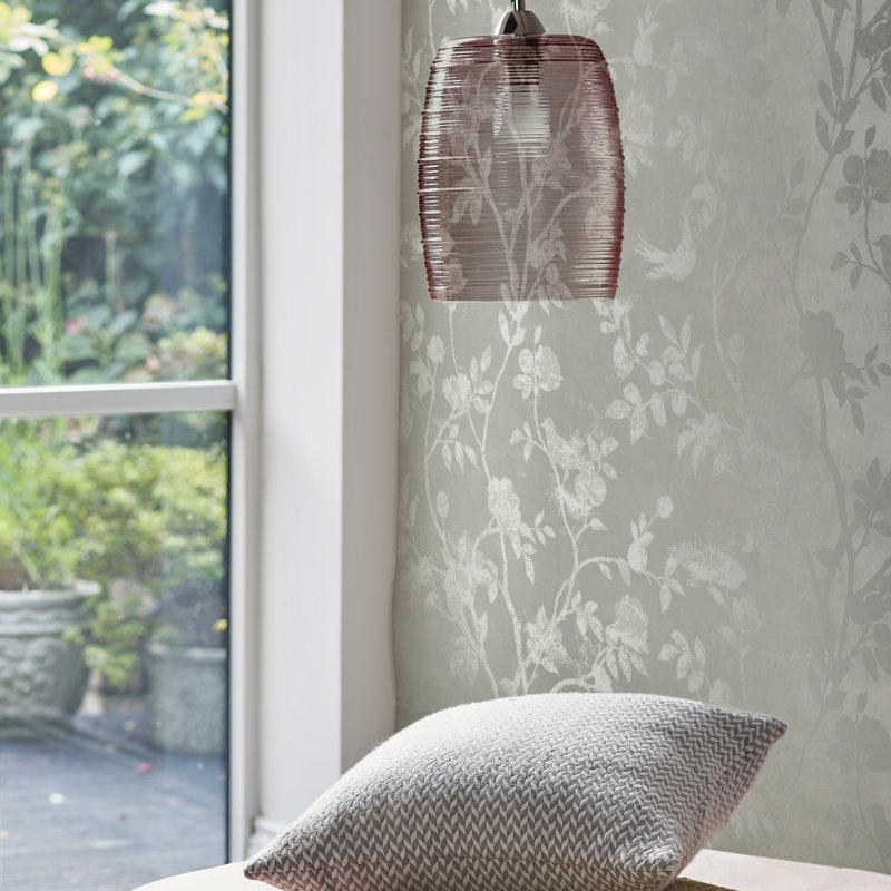 Laura Ashley Eglantine Silhouette Wallpaper Roll, Eau de Nil