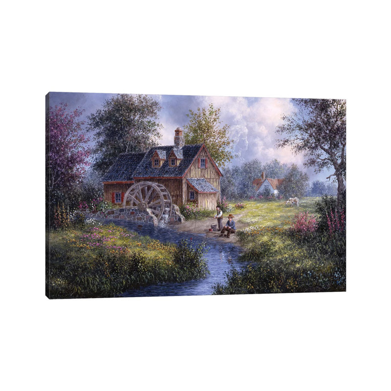 Gone Fishing by Dennis Lewan - Wrapped Canvas Gallery-Wrapped Canvas Giclée, 20.32 cm H x 30.48 cm W