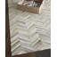 Natural Hide Cowhide Chevron Area Rug in Silver-25307052