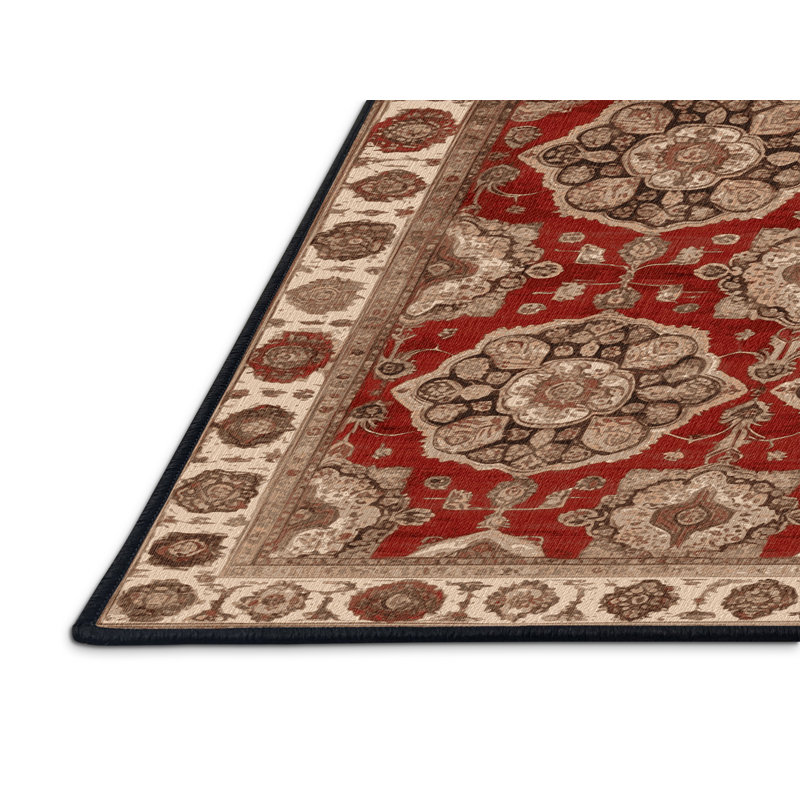 Machine Washable Persian Brown Area Rug, Rectangle 2' x 3'