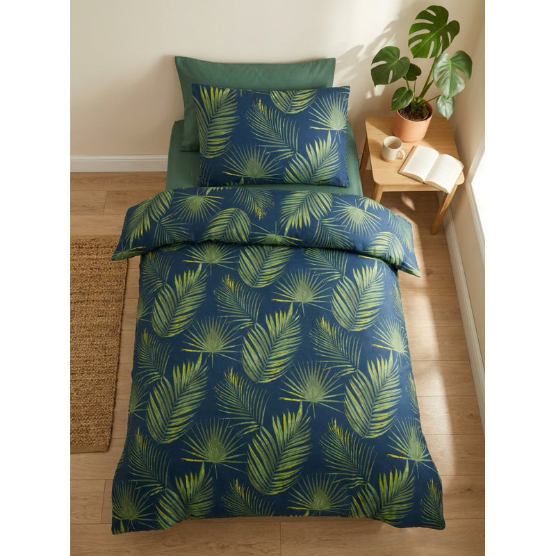 Polyester Floral Duvet Cover with Pillowcases Included, Single