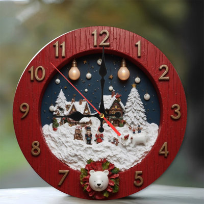 Clock-With-Christmas-Decor
