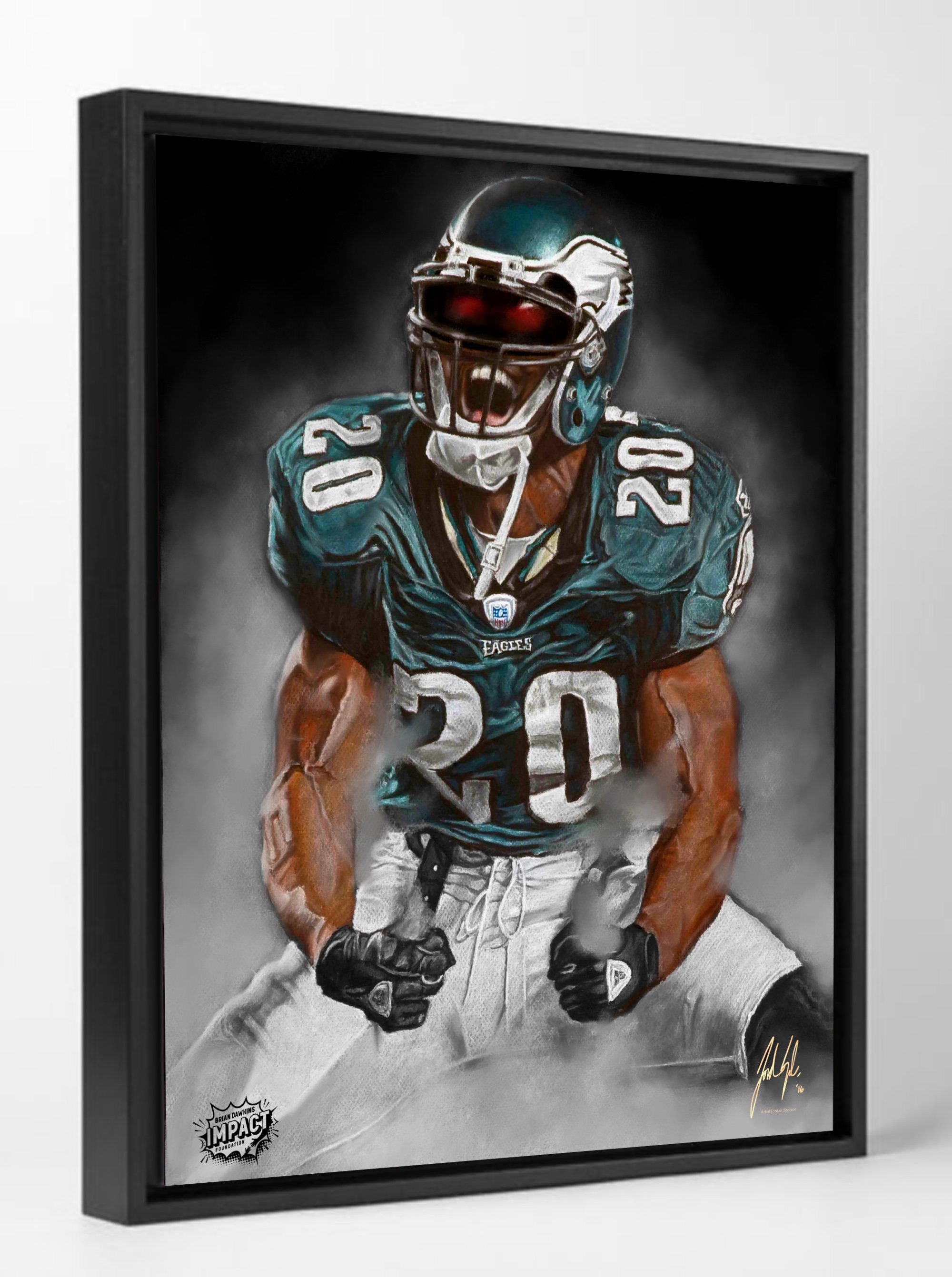 Philadelphia Sport Art Philadelphia Eagles Brian Dawkins / 