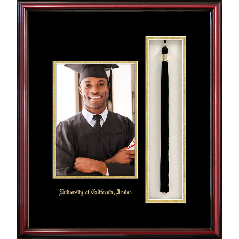 Cherry Wood Beveled Picture Frame with Mat