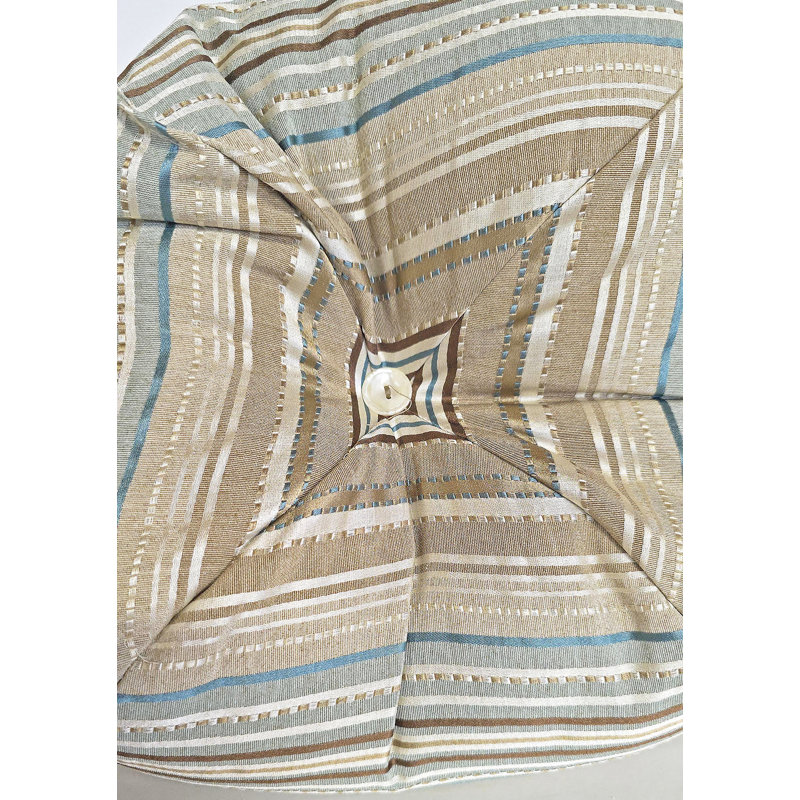 Coussin Ribbon Stripe 11x11, Bleu