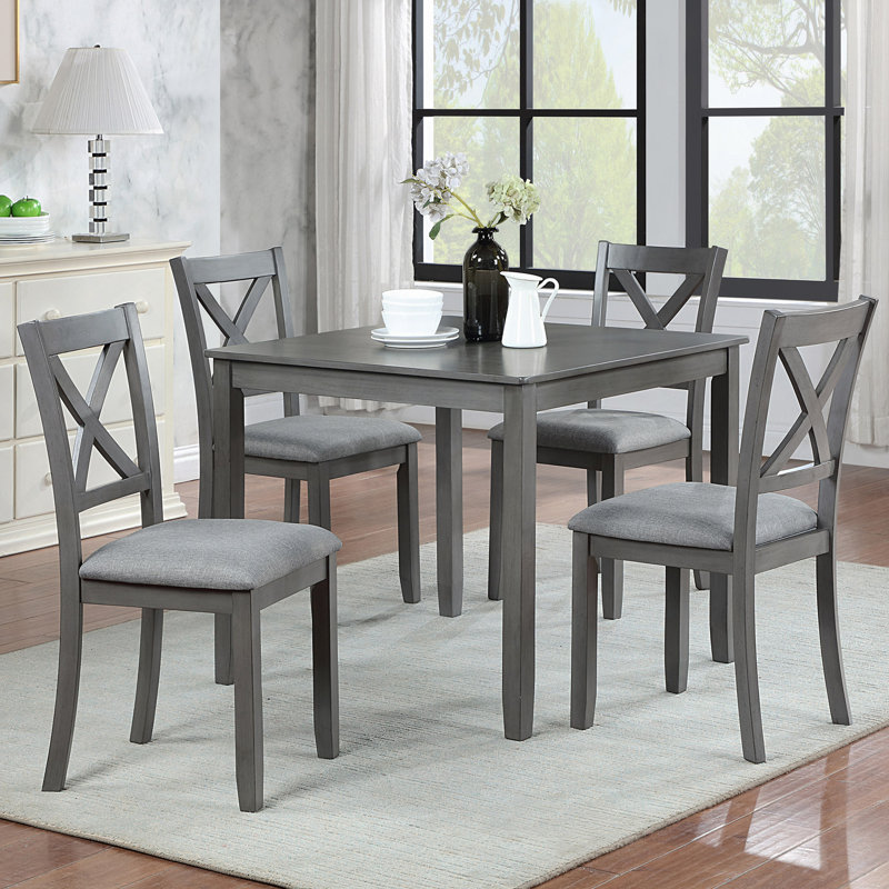 Ensemble de table de salle à manger 5 pièces Elegant Elegant, Gris