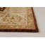 Tapis zone en laine beige/brun foncé 9 pi x 12 po main-of-kind-noué la 2010 ushak Rahma