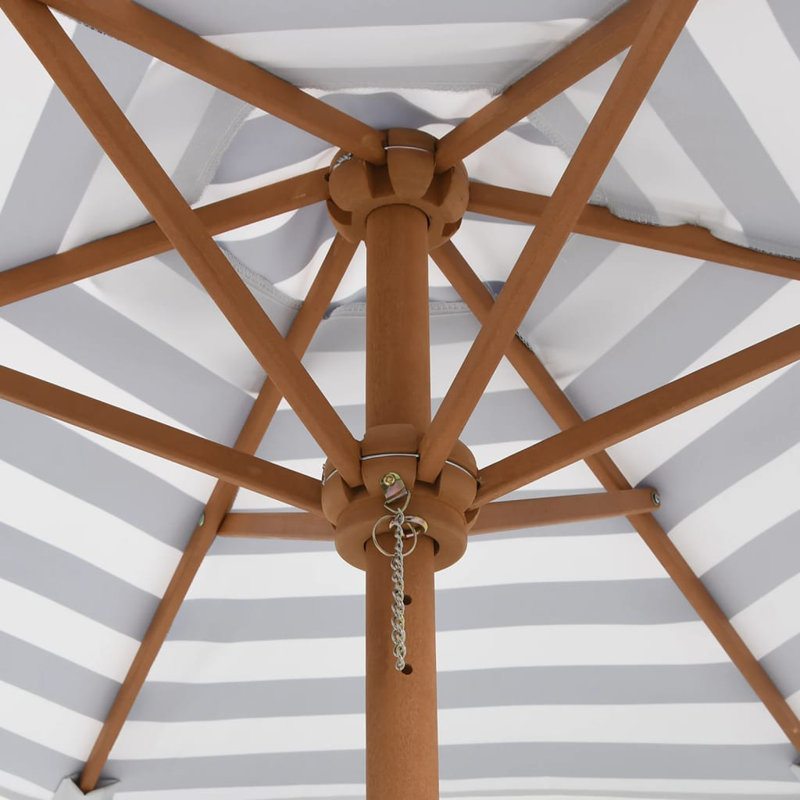 120cm Beach Parasol, Blue/​White