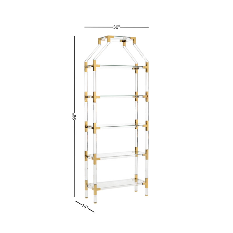 Gainsboro Etagere Bookcase