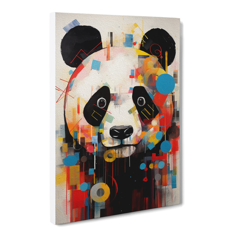 Panda Constructivism - Wrapped Canvas, 50cm H x 35cm W x 3cm D