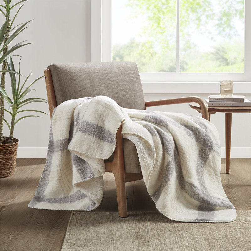 Jeté en faux mohair en polyester Cozy Comfort